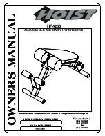 Предварительный просмотр 1 страницы Hoist Fitness 0805-000 Owner'S Manual