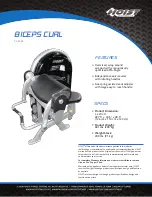 Preview for 2 page of Hoist Fitness BICEPS CURL Manual