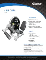 Preview for 7 page of Hoist Fitness BICEPS CURL Manual