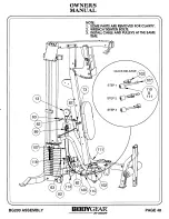 Предварительный просмотр 49 страницы Hoist Fitness BODYGEAR BG200 Owner'S Manual