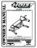 Hoist Fitness CF-3162 Owner'S Manual preview