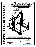 Hoist Fitness CF-3754 Owner'S Manual preview