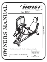 Hoist Fitness CL-2403 Owner'S Manual предпросмотр