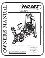 Hoist Fitness CL-2407 Owner'S Manual preview