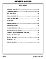 Preview for 2 page of Hoist Fitness CL-3401 Owner'S Manual