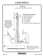 Preview for 50 page of Hoist Fitness H4400A Owner'S Manual