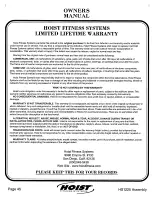 Preview for 46 page of Hoist Fitness HS1225 Owner'S Manual