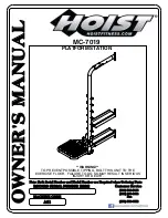 Preview for 1 page of Hoist Fitness MC-7019 Owner'S Manual