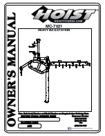 Предварительный просмотр 1 страницы Hoist Fitness MC-7021 Owner'S Manual