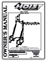 Предварительный просмотр 1 страницы Hoist Fitness MC-7024 Owner'S Manual