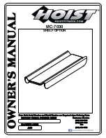 Hoist Fitness MC-7030 Owner'S Manual preview