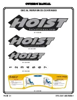 Preview for 34 page of Hoist Fitness RPL-5301 Owner'S Manual