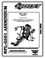 Hoist Fitness RPL-5501 ADDENDUM Owner'S Manual preview