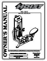 Hoist Fitness RS-1203 Owner'S Manual preview