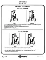 Предварительный просмотр 54 страницы Hoist Fitness V-4a Owner'S Manual