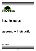 HOKLARTHERM teahouse Assembly Instruction Manual preview