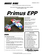 Предварительный просмотр 1 страницы Hokusei Primus EPP Assembly & Operation Manual