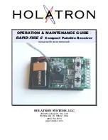 Holatron RAPID-FIRE 6 Operation & Maintenance Manual предпросмотр