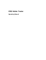 Holder Tractor C992 Operating Manual preview