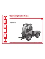 Holder C 9.92 H Operating Instructions Manual preview