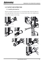 Предварительный просмотр 9 страницы HOLEMAKER HMSPECIAL140 Operator'S Manual