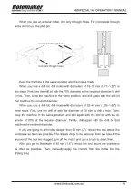 Предварительный просмотр 19 страницы HOLEMAKER HMSPECIAL140 Operator'S Manual