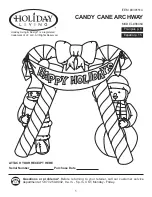 Preview for 1 page of Holiday Living & Design 0391514 Operating Instructions Manual