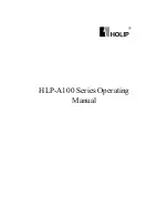 Preview for 2 page of Holip HLP-A100 Series Operating Manual