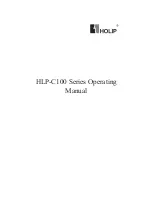 Preview for 2 page of Holip HLP-C100 Series Operating Manual