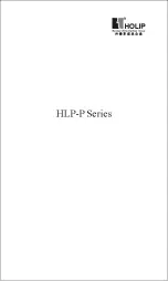 Предварительный просмотр 3 страницы Holip HLP-P Series Manual