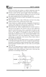 Предварительный просмотр 10 страницы Holip HLP-P Series Manual