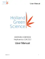 Holland Green Science 10305001 User Manual предпросмотр