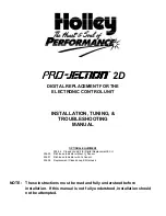 Preview for 1 page of Holley 534-55 Installation, Tuning, & Troubleshooting Manual