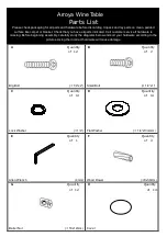 Preview for 2 page of HOLLY & MARTIN Arroya Wine Table Assembly Instructions Manual