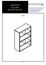 Предварительный просмотр 1 страницы HOLLY & MARTIN HZ640400TX Assembly Instructions Manual