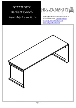 HOLLY&MARTIN BC272100TX Assembly Instructions Manual preview