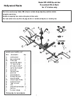 Hollywood Racks Sportrider HR1450R Assembly Instructions Manual предпросмотр