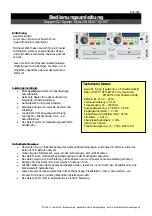 Preview for 1 page of Hollywood DJ-X3 Reference Manual