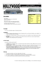 Preview for 2 page of Hollywood Impact-240 User Manual