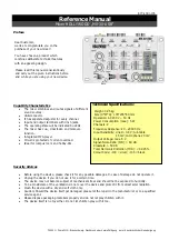 Preview for 4 page of Hollywood MX-30-USB Reference Manual