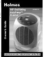 Preview for 1 page of Holmes 90 Oscillating AccuTempTM Heater HFH595-CN Owner'S Manual