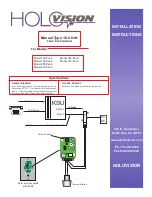 HOLOVISION 100-Pan2 Installation Instructions предпросмотр