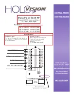 Предварительный просмотр 1 страницы HOLOVISION 400-S12-PAN2 Installation Instructions Manual