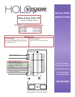 HOLOVISION 401-W-PAN Installation Instructions предпросмотр