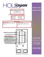 Предварительный просмотр 1 страницы HOLOVISION 401-W-VIO Installation Instructions Manual