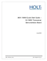 Preview for 1 page of HOLT ADK-15850 Quick Start Manual