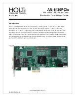 Предварительный просмотр 1 страницы HOLT AN-6130PCIe MIL-STD 1553 User Manual