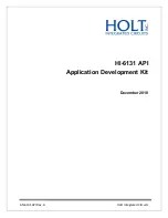 HOLT HI-6131 API Manual предпросмотр