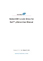 Предварительный просмотр 1 страницы Holtek 8051 User Manual