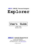 Preview for 1 page of Holux GM-305 Explorer User Manual